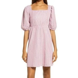 Square Neck Balloon Sleeve Dress